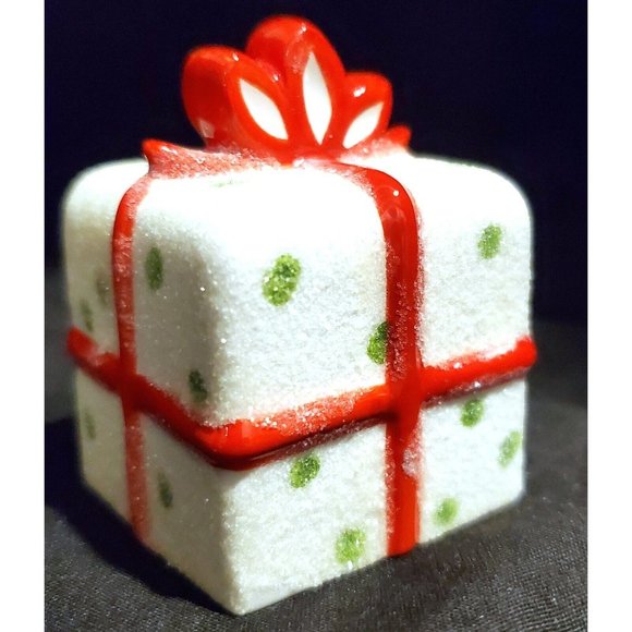 Dept 56 Christmas decoration figurine DISH & LID Wishing You a Sweet New Year - Picture 5 of 12